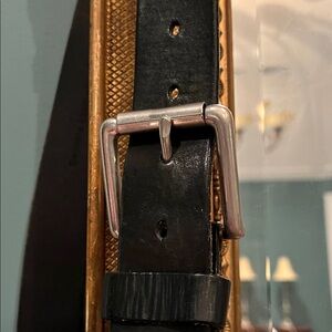 Vintage Genuine Black Leather Belt Sz XL (40-46)